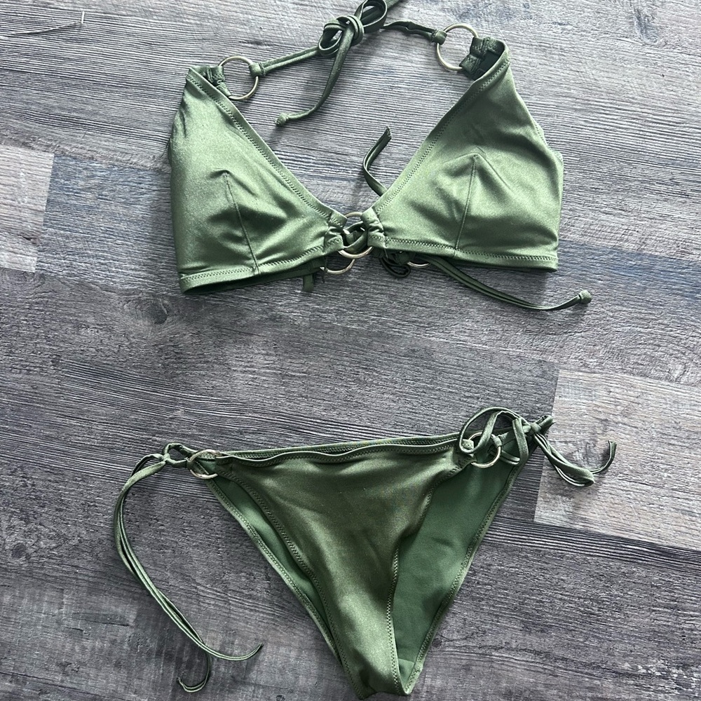 H&M Green Bikini Set Swimwear